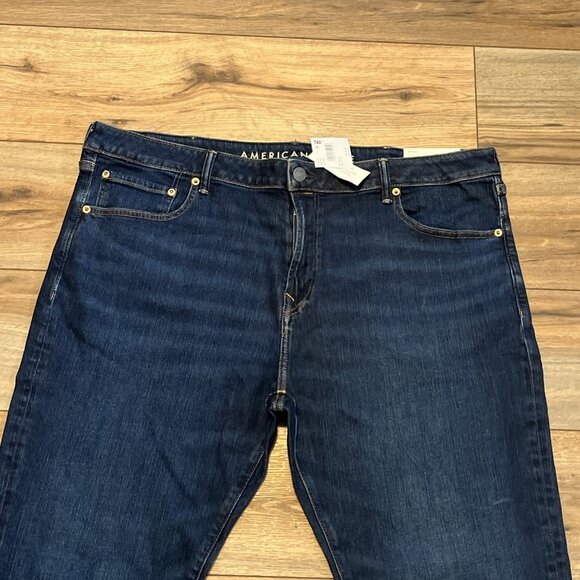 NWT American Eagle AE Original Bootcut Denim Jeans SZ 42x32 Blue Airflex Stretch - Picture 2 of 12